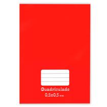Caderno Pedagógico C.D. Brochura 0,5 x 0,5mm Tamoio - Quadriculado Vermelho