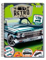 Caderno Pequeno 01 Matéria RETRO CARROS Sortido 192 Folhas