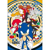 Caderno (PEQUENO) 1/4 Brochura 14x20cm CD Sonic 80 Folhas Tilibra Recados