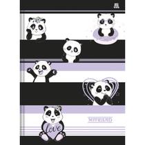 Caderno (PEQUENO) Brochura 1/4 Ursinho Panda My Friend 48 Folhas 14cm x 20cm - Animativa COR:PRETO E ROXO Caderno (PEQUENO) Brochura 1/4 Ursinho Panda My Friend 48 Folhas 14cm x 20cm - Animativa COR:PRETO E ROXO