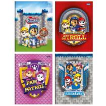 Caderno pequeno brochura 48 folhas capa dura - patrulha canina - kit c/10
