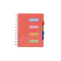 Caderno Pequeno Com Divisórias Espiral Anotações Pauta Rosa