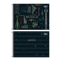 Caderno Pequeno Tilibra Música 80 Folhas com Pauta para Partitura Capa Dura Composição Profissional