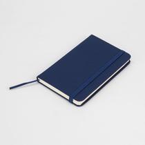 Caderno Pequeno tipo Moleskine com Capa Dura 80 Folhas Azul VIKTWA