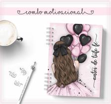 Caderno Personalizado MOTIVACIONAL 60 Folhas 15,5x21,5 Cm