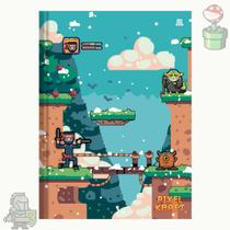 Caderno Pixel Kraft capa dura 80 folhas - Animativa