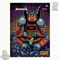 Caderno Pixel Kraft capa dura 80 folhas - Animativa