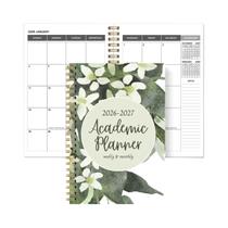 Caderno Planejador Mensal A5 2026-2027 Design Minimalista Agenda Calendário Para Escritório Escola