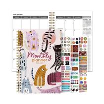 Caderno Planejador Semanal E Mensal A5 2026-2027 Com Calendário E Notas Para Material Escolar E De