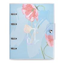 Caderno Premium com sobrecapa argolado, Ultra, coleção La Bella, Azul, 16,5 x 24 cm