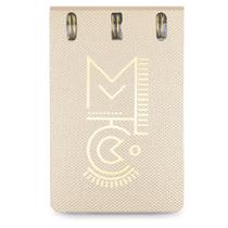 Caderno Premium SystemFlex, Micro, coleção Metallic, 7 x 13 cm Dourado