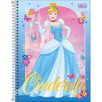 Caderno Princesas Disney Capa Dura Espiral 1 Matéria Escolar