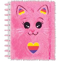 Caderno Purrfect Cats - Universitário Tilidisco 10 Matérias Pelúcia 160 Folhas