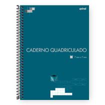 Caderno Quadriculado 7x7mm Capa Dura Universitário 96 Folhas