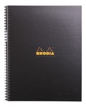 Caderno Quadriculado A4+ Rhodia Notebook Capa Preta 80 Folhas