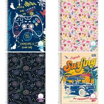Caderno Quadriculado Univers. D+ 96Fls 1X1Cm Masc/Fem. Cd