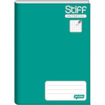 Caderno Quadriculado Universitário 7X7MM 96 Folhas Brochurão Verde - Pacote com 5