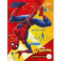 Caderno Quadriculado Universitário Spider MAN 40FLS Brochura 1X1C