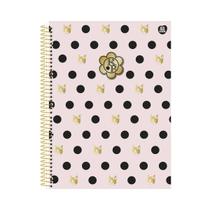Caderno Rebecca Bonbon Espiral Capa Dura 1 Matéria Bolinhas