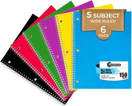 Caderno Rosmonde, 5, pautado por assunto, 300 páginas, pacote com 6 Caderno Rosmonde, 5, pautado por assunto, 300 páginas, pacote com 6