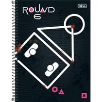 Caderno Round 6 Espiral 1m 80 folhas Capa Dura Capa Ícones Tilibra Universitário Escolar Série Netflix