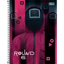 Caderno Round 6 Espiral 1m 80 folhas Capa Dura Capa Soldado Tilibra Universitário Escolar Série Netflix