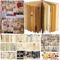 Caderno SafeHome Vintage Junk Journal - 192 Páginas em Branco Caderno SafeHome Vintage Junk Journal - 192 Páginas em Branco