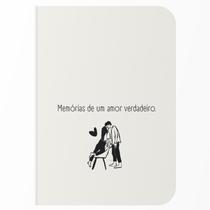 Caderno sem Pauta A5 - Fábrica de Pôster - Capa Flexível 80 Páginas 20x14cm - Dia dos Namorados - Memórias de um Amor
