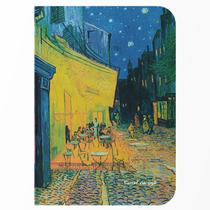 Caderno sem Pauta A5 - Fábrica de Pôster - Capa Flexível 80 Páginas 20x14cm - O Terraço do Café à Noite Van Gogh