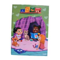 Caderno Sem Pauta Encadernação Brochura Capa Dura C/ Tema Infantil - Desenho - Anotações - 96 Folhas
