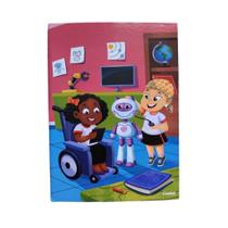 Caderno Sem Pauta Encadernação Brochura Capa Dura C/ Tema Infantil - Desenho - Anotações - 96 Folhas