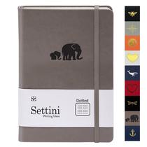 Caderno SETTINI Dotted A5 - Couro Vegano Cinza - 192 Páginas Caderno SETTINI Dotted A5 - Couro Vegano Cinza - 192 Páginas