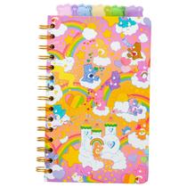 Caderno Silver Buffalo Care Bears com aba espiral de 8 x 5 polegadas Caderno Silver Buffalo Care Bears com aba espiral de 8 x 5 polegadas