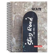 Caderno Skate Universitário Capa Dura 320 Folhas 20 Matérias