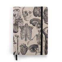 Caderno Sketchbook Anatomia Antique Capa dura 14 x 21 cm 80 fls