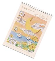 Caderno SketchBook Desenho Aquarela Scrapbook A4 Colagens -