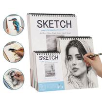 Caderno Sketchbook Desenho Artístico Profissional Esboço A3 160g 24 Folhas Ilustração