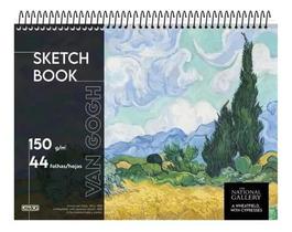 Caderno Sketchbook Van Gogh Capa Dura Espiral A4 44 Folhas