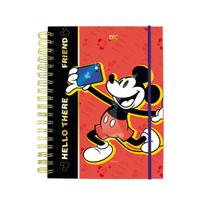 Caderno Smart 80 Folhas Reposicionáveis Mickey Médio 10 Matérias Dac