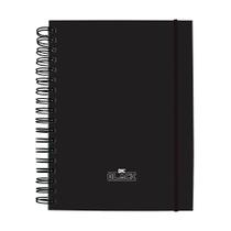 Caderno Smart Colegial 10 Materias 80fl All Black Preto Dac