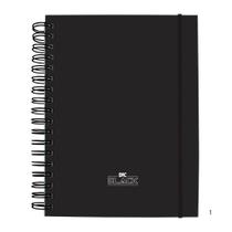 Caderno Smart Colegial All Black Fls E Divisorias Reposicionaveis