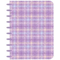 Caderno Smart Lilás Pied Poule A5 80 Folhas Confetti Capa Dura