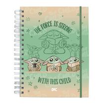 Caderno Smart Mini Baby Yoda - Folhas e Divisórias Reposicionáveis