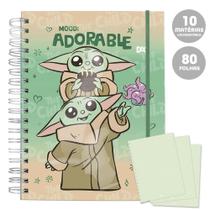 Caderno Smart Universit. 10Mat 80Fl Baby Yoda Star Wars Dac