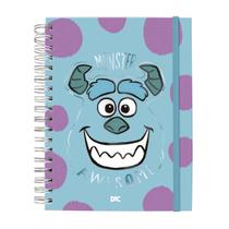 Caderno Smart Universitário Monstros SA com 10 Divisórias 80 Folhas Reposicionáveis Material Escolar