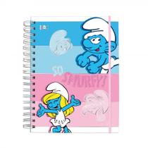 Caderno Smart Universitário Smurfs DAC - 140 Folhas 90g e 15 Divisórias