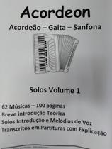 Caderno Solos Acordeão Acordeon Gaita Volume 1 - Academia de Música