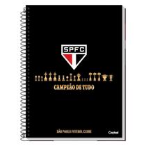 Caderno Spfc Espiral Universitário 1M Escolar 80F - Dourado