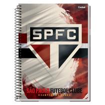 Caderno Spfc Espiral Universitário 1M Futebol 80F - Branco