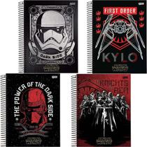 Caderno Star Wars 240 Fls 12 Matérias Sortido Star Wars Jandaia